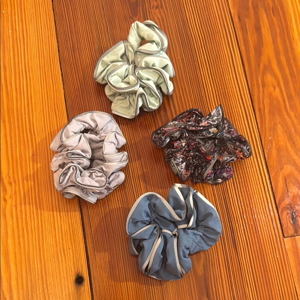 lululemon athletica Hair Scrunchies Set - Green, Purple, Blue, Multicolor